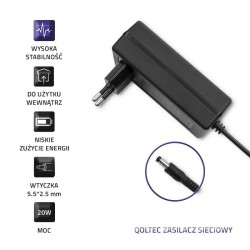 Zasilacz sieciowy Qoltec wtyczkowy 20W | 5V | 4A | 5.5*2.5… | PartsPC.pl