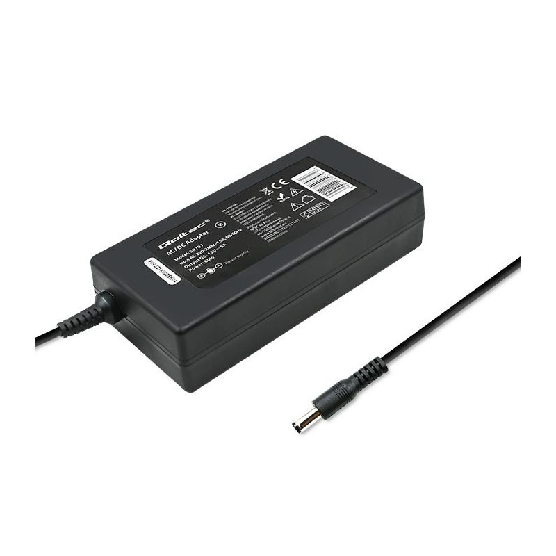 Zasilacz sieciowy Qoltec desktopowy 60W | 12V | 5A | 5.5*2.1 | + kabel