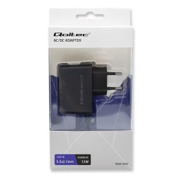 Zasilacz sieciowy Qoltec wtyczkowy 12W | 12V | 1A | 5.5*2.1