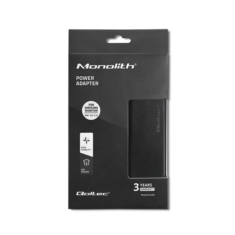 Zasilacz sieciowy Qoltec do monitora Samsung 30W | 14V | 2.1… | PartsPC.pl