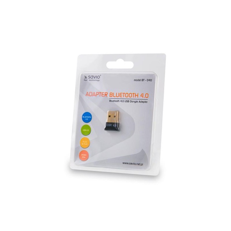 Adapter Bluetooth 4.0 Savio BT-040 | PartsPC.pl