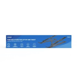 Podstawka biurowa pod laptop, tablet SAVIO PB-01, aluminiowa, szara