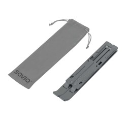 Podstawka biurowa pod laptop, tablet SAVIO PB-01, aluminiowa, szara