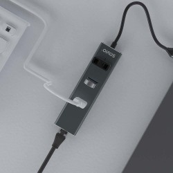 HUB USB-C 3.1 SAVIO AK-57 z adapterem RJ-45 3-portowy