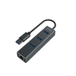 HUB USB-A 3.1 SAVIO AK-58 z adapterem RJ-45 3-portowy | PartsPC.pl