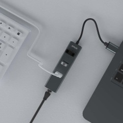 HUB USB-A 3.1 SAVIO AK-58 z adapterem RJ-45 3-portowy | PartsPC.pl