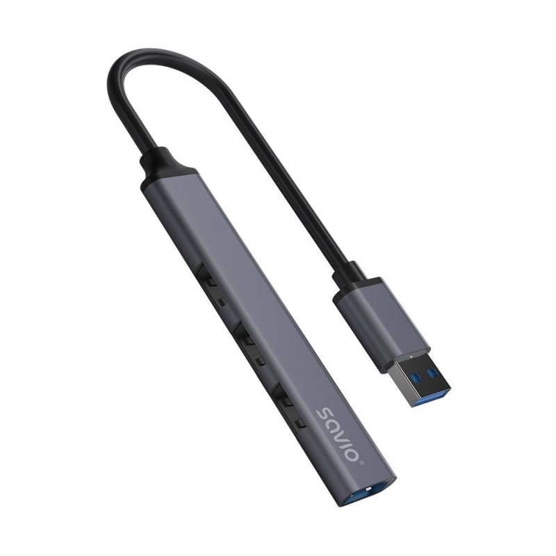 Hub USB SAVIO AK-70 USB-A - 3 x USB-A 2.0, 1 x USB-A 3.0 | PartsPC.pl