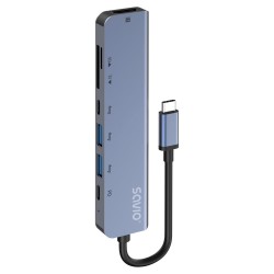 Hub USB-C SAVIO AK-82 7w1 | PartsPC.pl