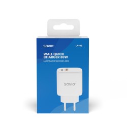 Ładowarka sieciowa Savio LA-06 USB Quick Charge Power Delivery 3.0 30W,