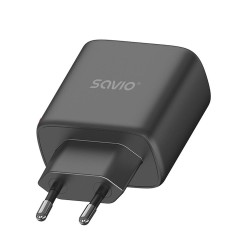 Ładowarka sieciowa Savio LA-06/B USB Quick Charge Power Delivery 3.0 30W,