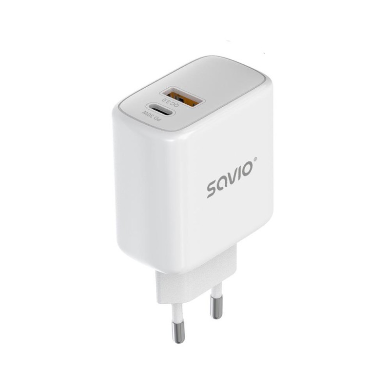 Ładowarka sieciowa z kablem USB-C Savio LA-10 30W Quick Charge, Power