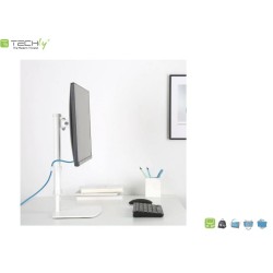 Uchwyt biurkowy Techly 17"-27", 6kg pionowy | PartsPC.pl