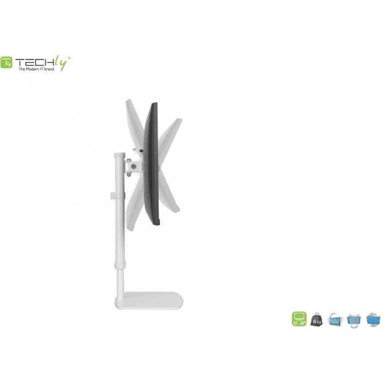 Uchwyt biurkowy Techly 17"-27", 6kg pionowy | PartsPC.pl
