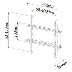 Uchwyt ścienny LCD/LED Techly 23"-55", 45 kg slim, Biały | PartsPC.pl