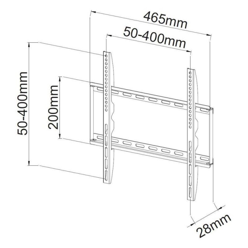 Uchwyt ścienny LCD/LED Techly 23"-55", 45 kg slim, Biały | PartsPC.pl