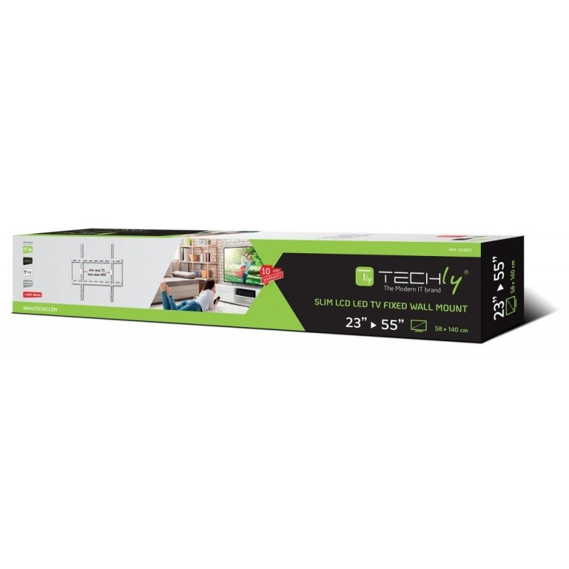 Uchwyt ścienny LCD/LED Techly 23"-55", 45 kg slim, Biały | PartsPC.pl