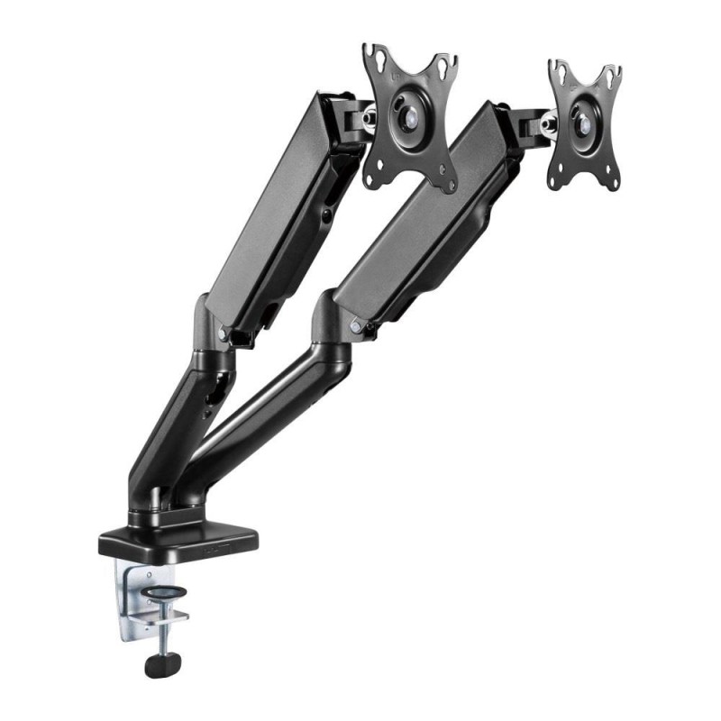 Uchwyt biurkowy 2xLCD/LED Techly 17"-32" 2x(2-9kg) Amortyzator gazowy