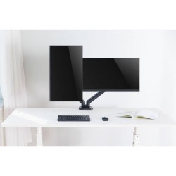 Uchwyt biurkowy 2xLCD/LED Techly 17"-32" 2x(2-9kg) Amortyzator gazowy