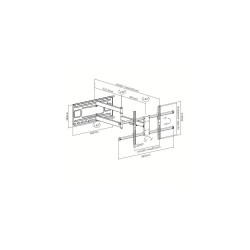 Uchwyt ścienny Techly 43"-80", 50kg obrotowy