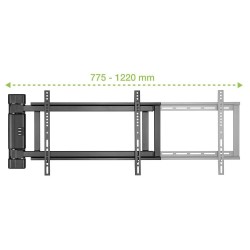 Uchwyt ścienny Techly 32"-75", 50kg, elektryczny obrót