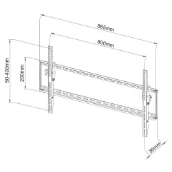 Uchwyt ścienny LCD/LED Techly 42"-80", 60 kg slim