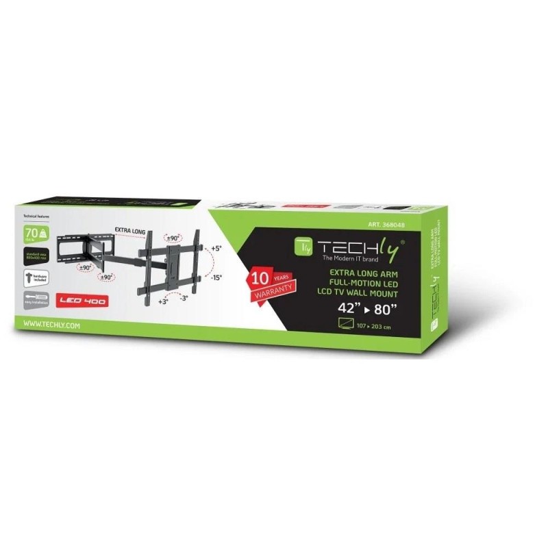 Uchwyt ścienny LCD/LED Techly 42"-80", 70 kg obrotowy