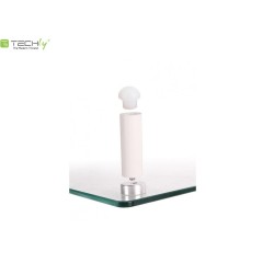 Techly Podstawka pod monitor do 32cali, szklana biała | PartsPC.pl