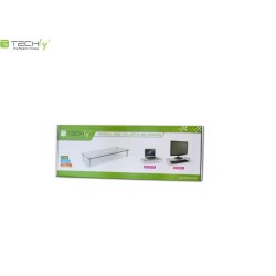 Techly Podstawka pod monitor do 32cali, szklana biała | PartsPC.pl