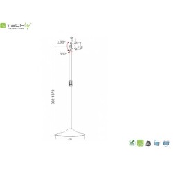 Stojak podłogowy Techly 13"-27", 22kg regulowany