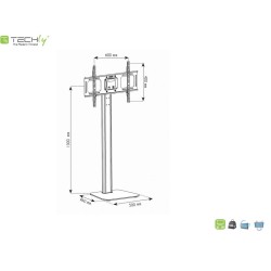 Stojak podłogowy Techly 32"-70", 50kg regulowany