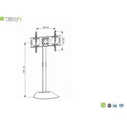 Stojak podłogowy Techly 32"-70", 45kg regulowany
