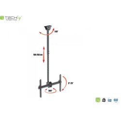 Uchwyt sufitowy Techly 37"-70", 50kg regulowany