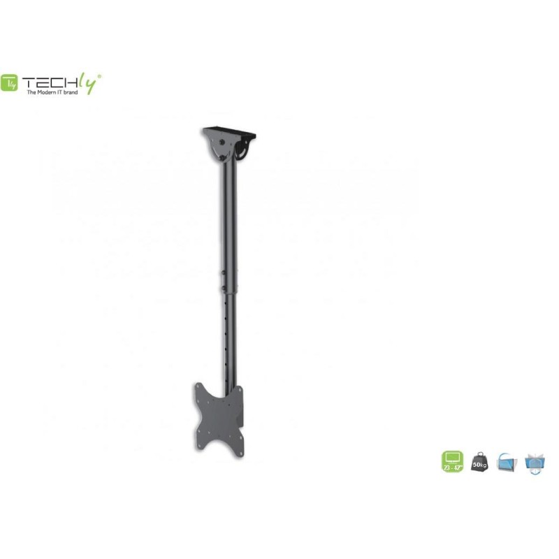 Uchwyt sufitowy Techly 23"-42", 50kg regulowany