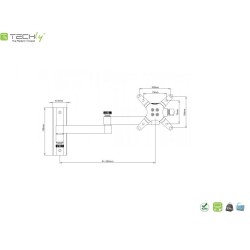 Uchwyt ścienny Techly 13"-30", 15kg obrotowy