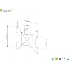 Uchwyt ścienny Techly 13"-37", 35kg slim