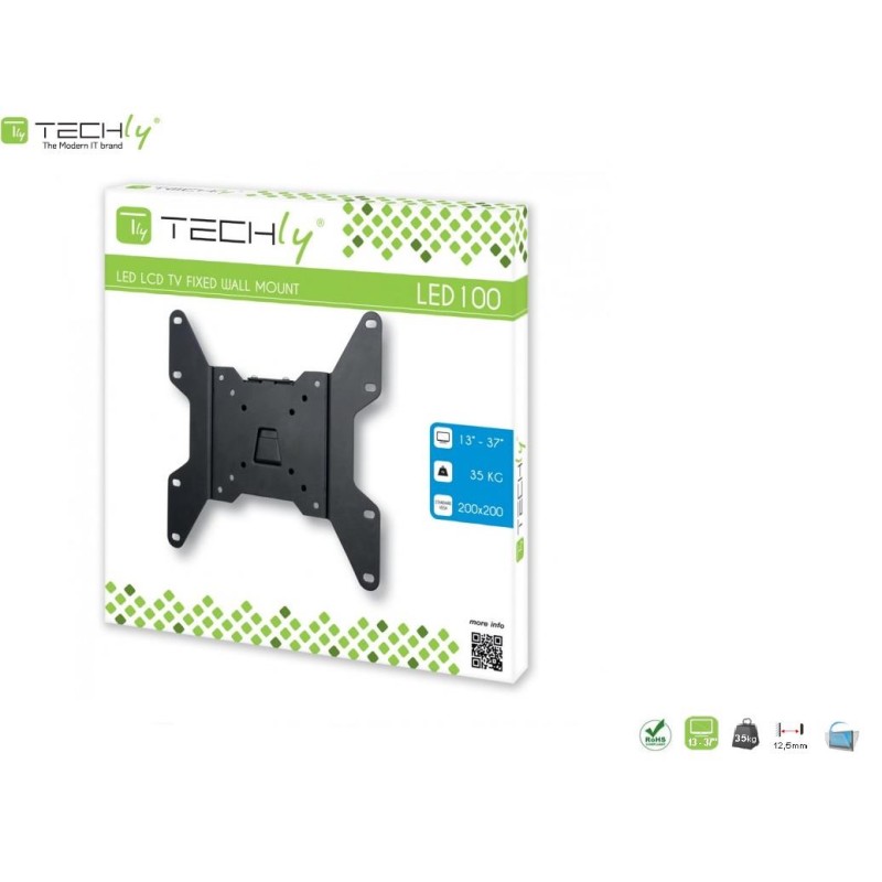 Uchwyt ścienny Techly 13"-37", 35kg slim
