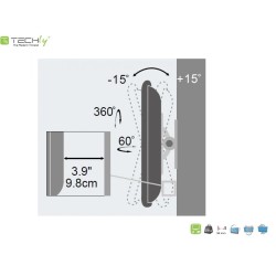 Uchwyt ścienny Techly 13"-30", 23kg obrotowy | PartsPC.pl