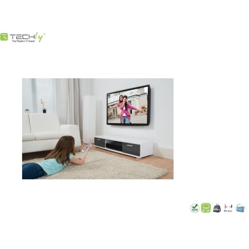 Uchwyt ścienny Techly 23"-55", 60kg slim