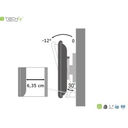 Uchwyt ścienny Techly 13"-37", 25kg obrotowy | PartsPC.pl