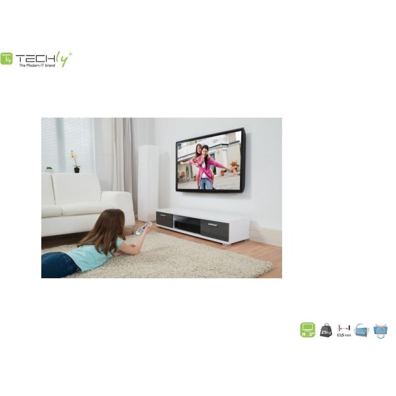 Uchwyt ścienny Techly 13"-37", 25kg obrotowy | PartsPC.pl