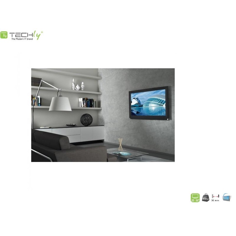 Uchwyt ścienny Techly 23"-55", 45kg slim
