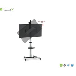 Stojak mobilny Techly 37"-70", 50kg regulowany, z półką