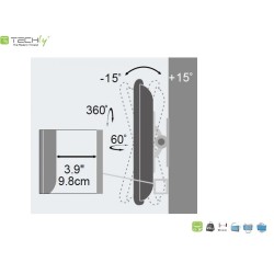 Uchwyt ścienny Techly 13"-30", 23kg regulowany | PartsPC.pl