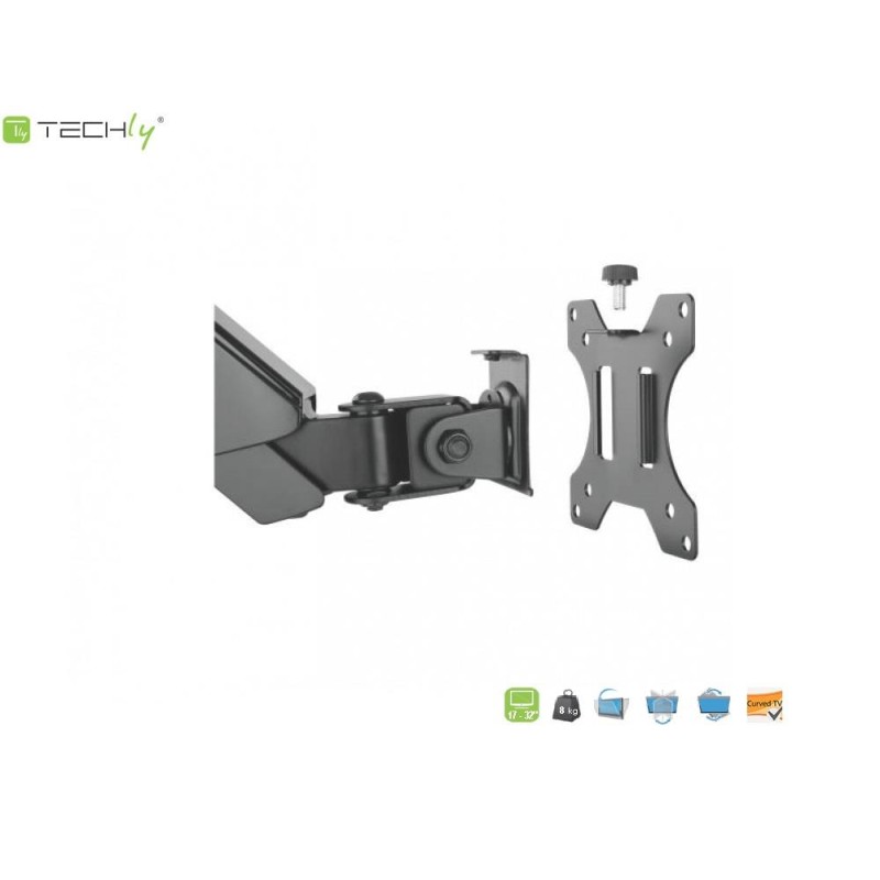 Uchwyt ścienny Techly 17"-32", 8kg Sprężyna Gazowa | PartsPC.pl