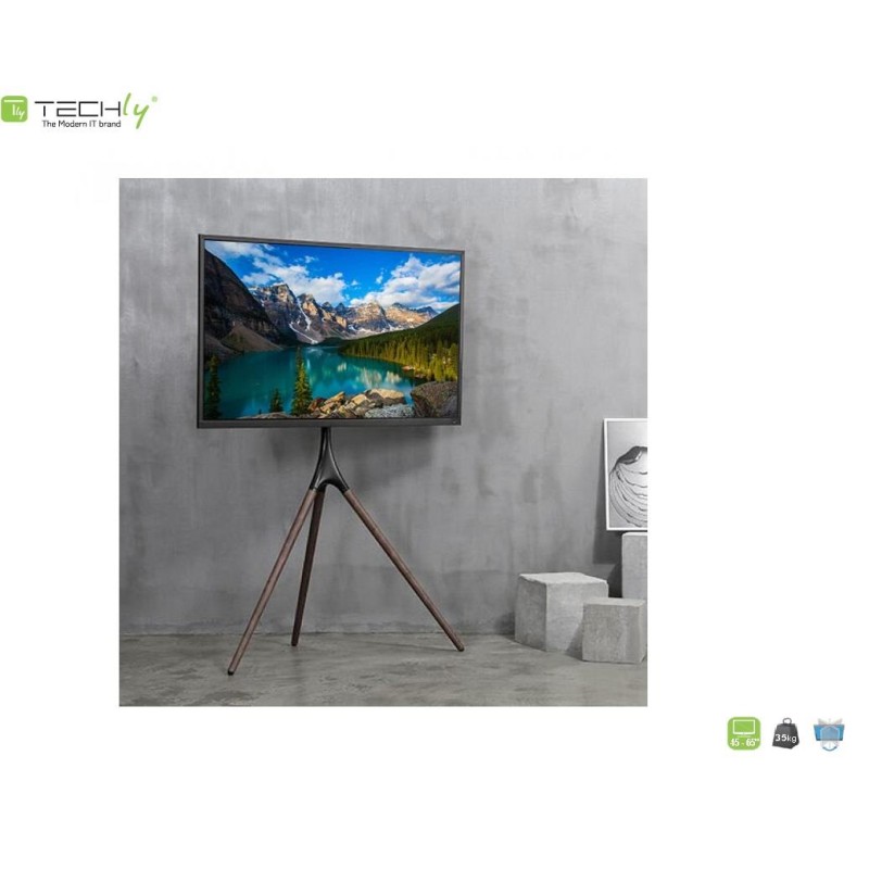 Stojak podłogowy Techly 45"-65", 35kg drewno | PartsPC.pl