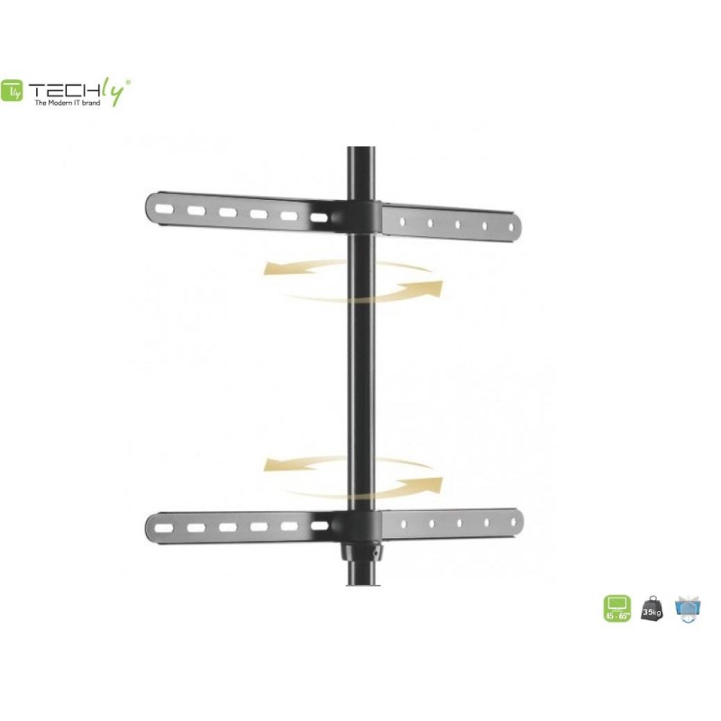 Stojak podłogowy Techly 45"-65", 35kg drewno | PartsPC.pl