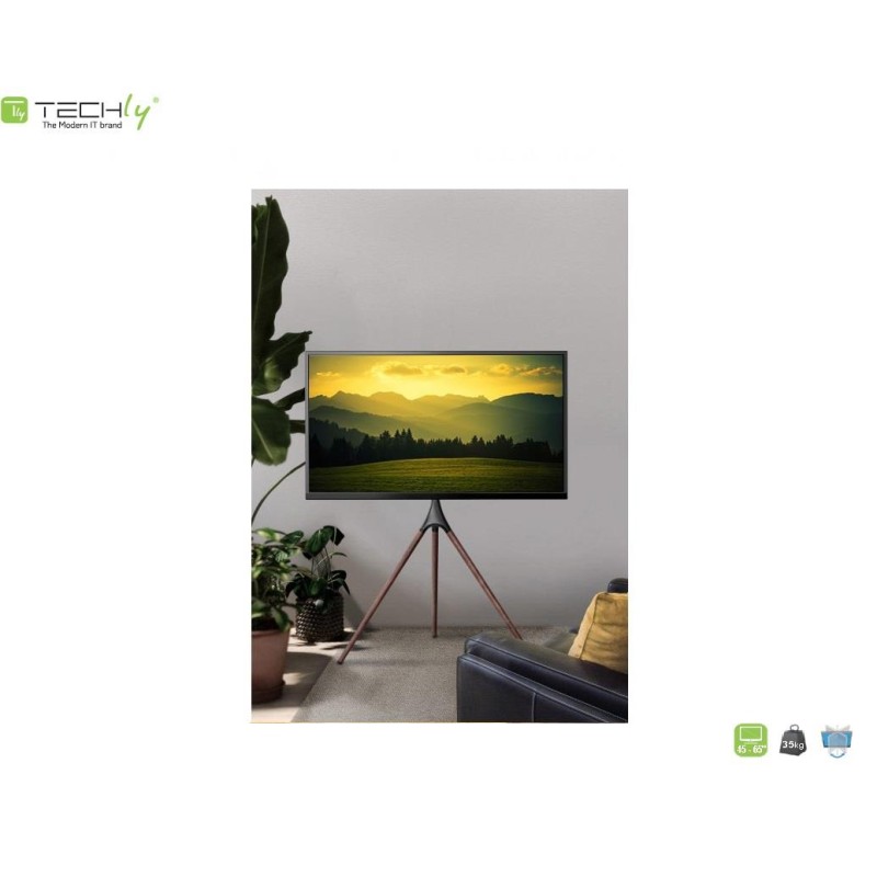 Stojak podłogowy Techly 45"-65", 35kg drewno | PartsPC.pl