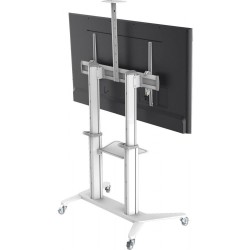 Stojak mobilny Techly 70"-120", 140kg z półką, biały | PartsPC.pl