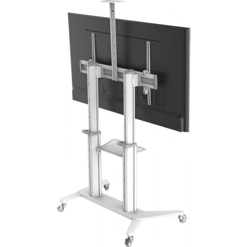 Stojak mobilny Techly 70"-120", 140kg z półką, biały | PartsPC.pl
