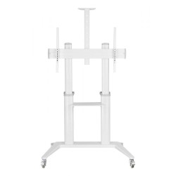 Stojak mobilny Techly 70"-120", 140kg z półką, biały | PartsPC.pl